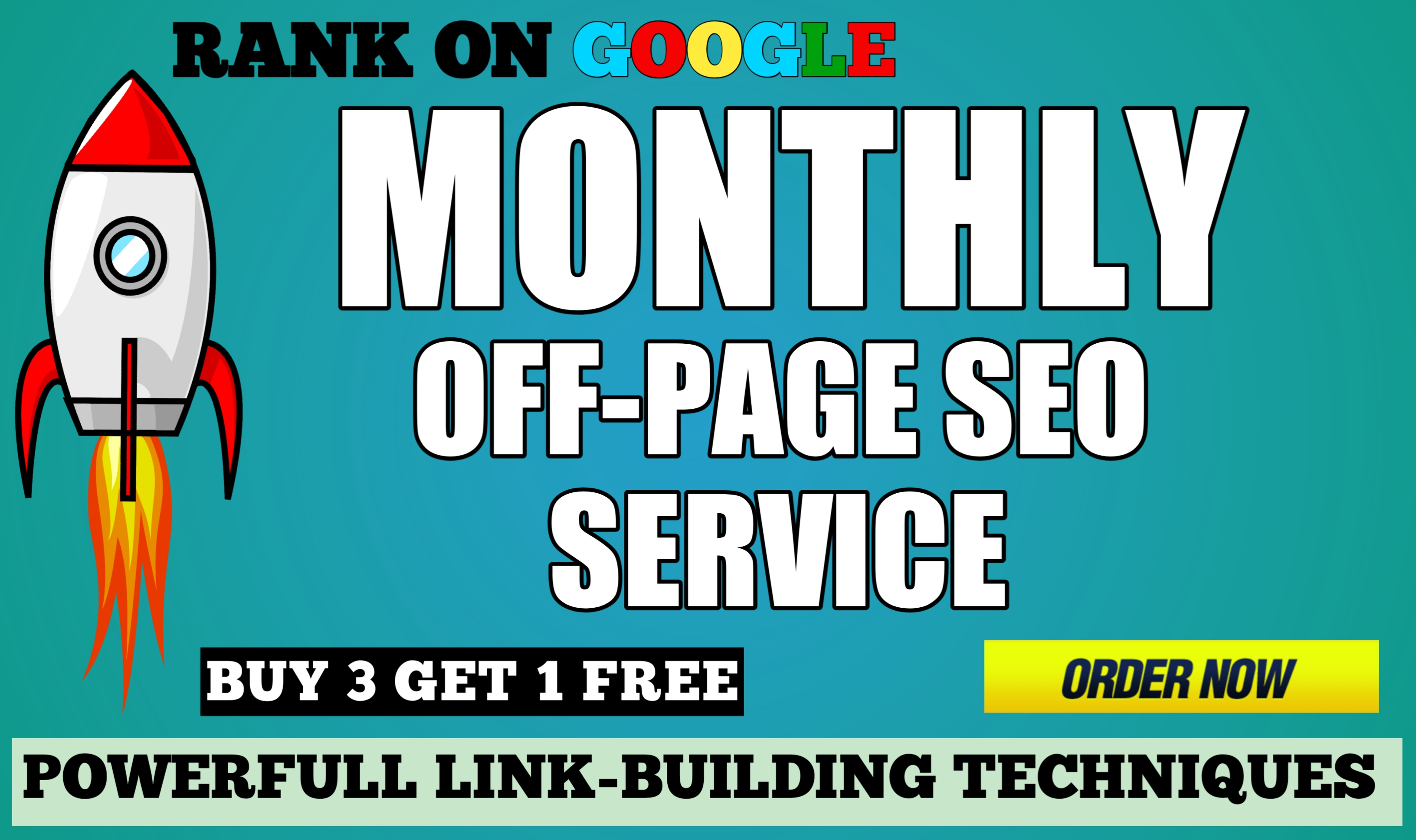 Rank On Google Monthly off-page SEO backlinks service for 4 weeks