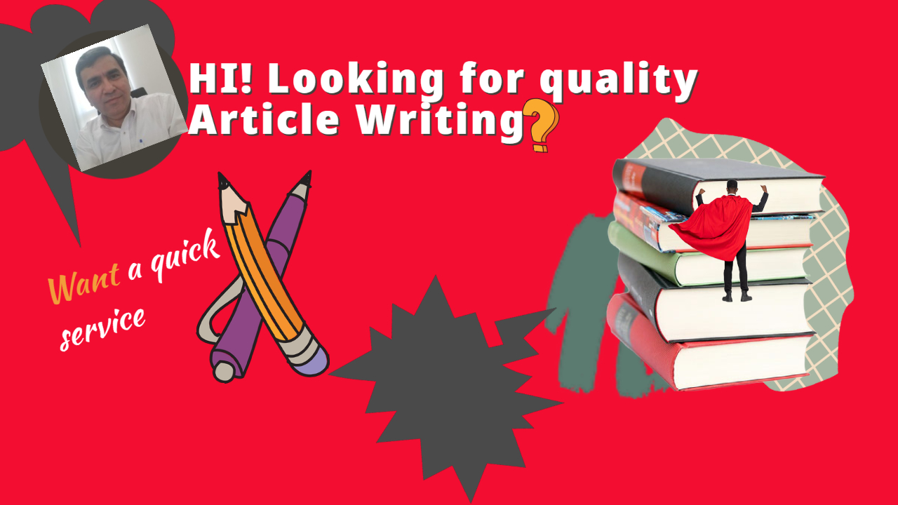 Guys! Great piece of Article or Essay Writing work for you