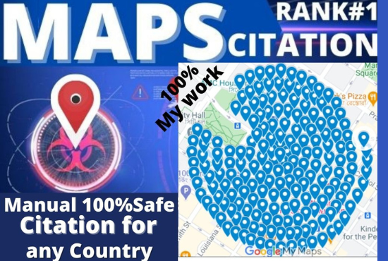 I will create 1000 google maps citation to rank website, directory submission, business listing