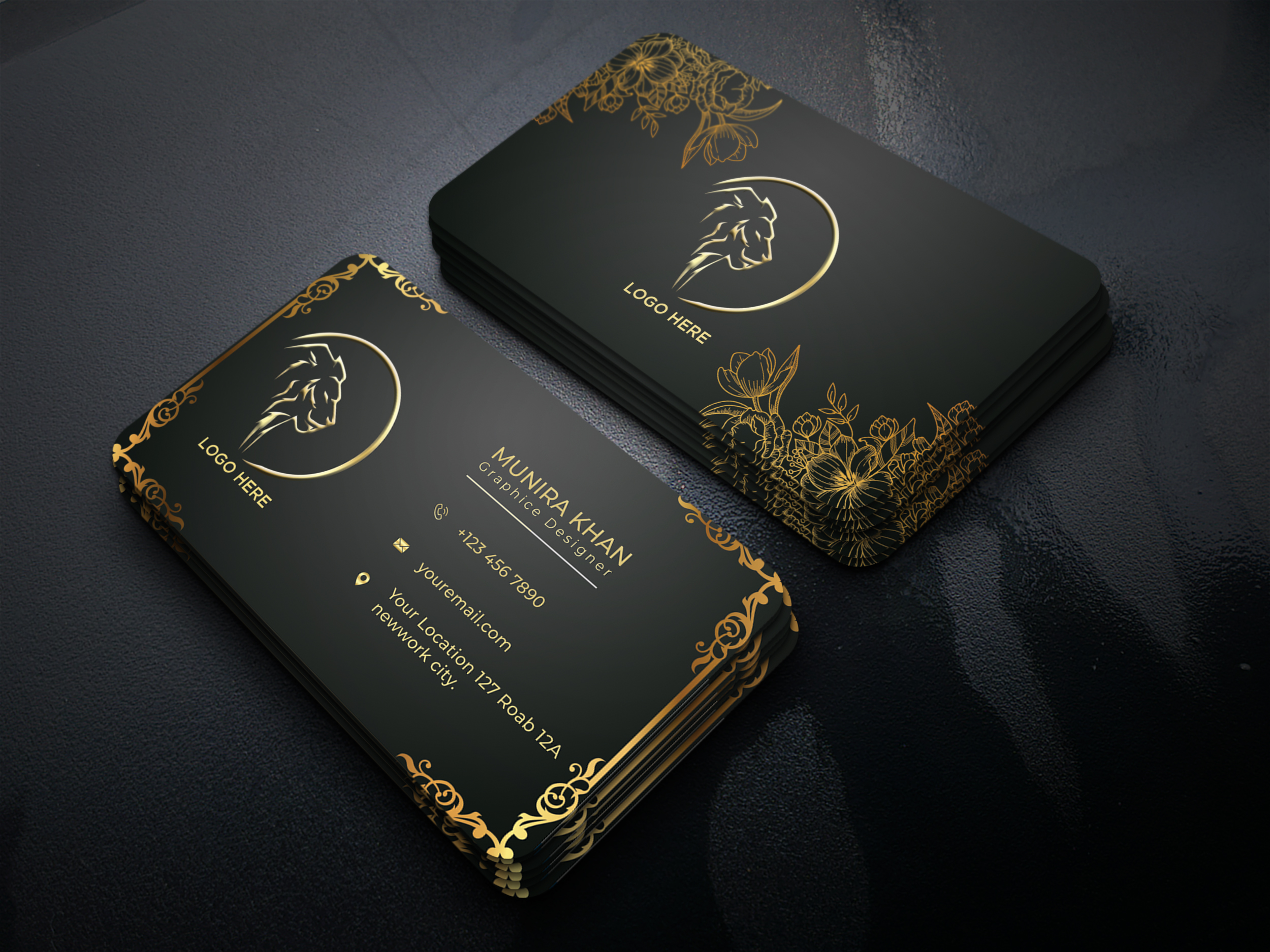 Custom Minimal Luxury Business Card Design With QR Code 