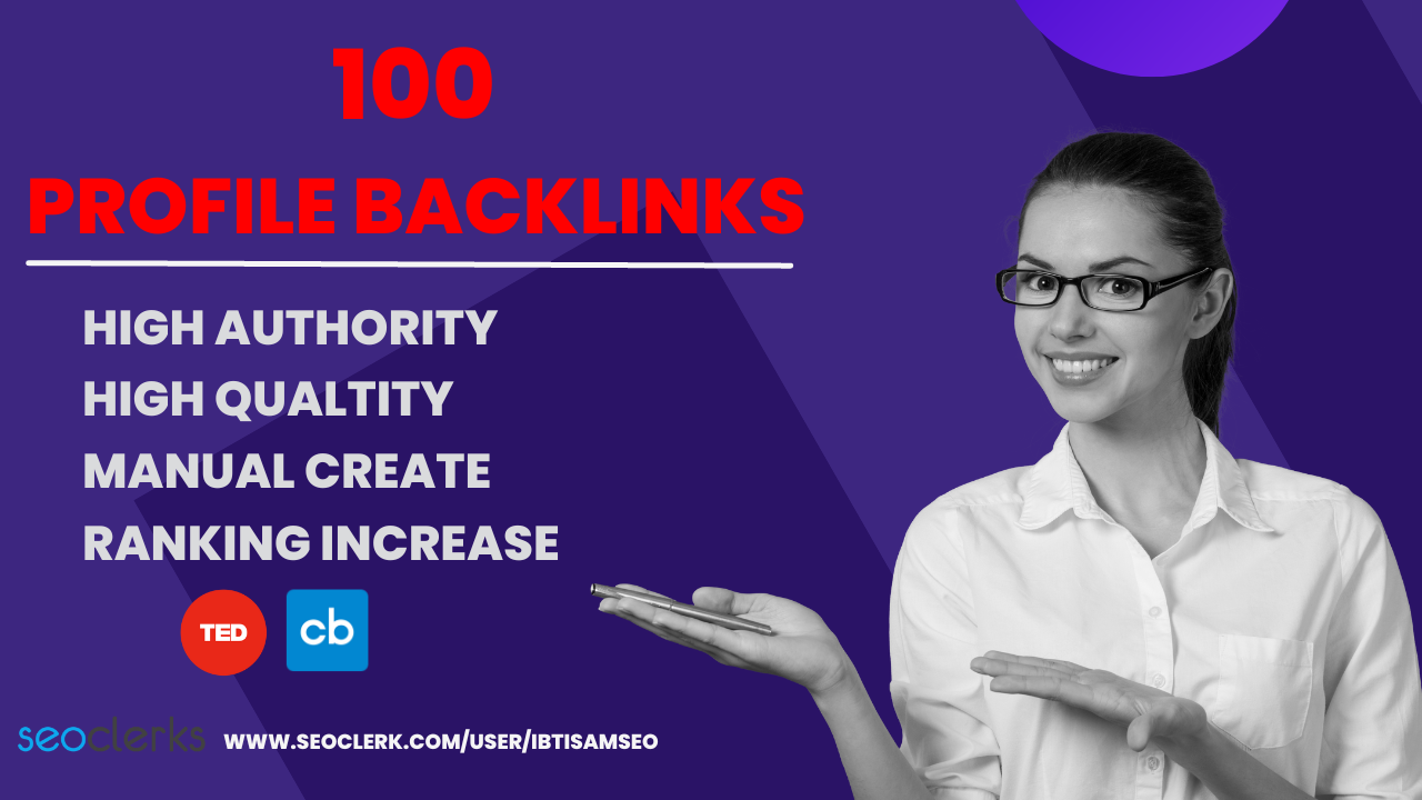 I will create unique 100 high authority profile backlinks 