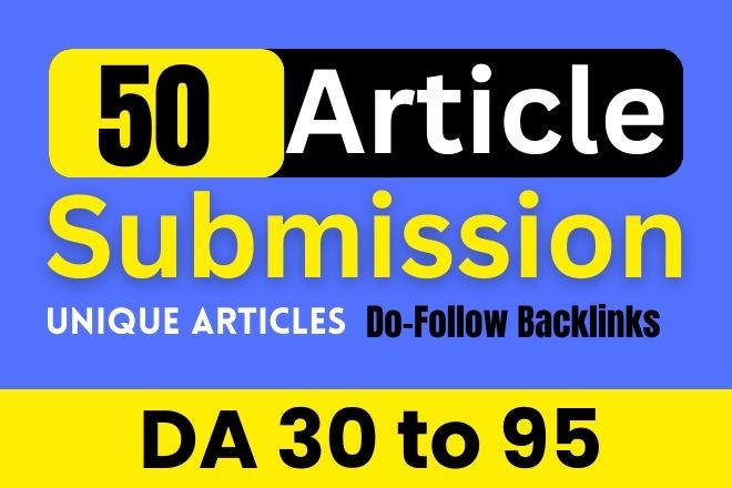 50 High Quality backlinks with unique articles 