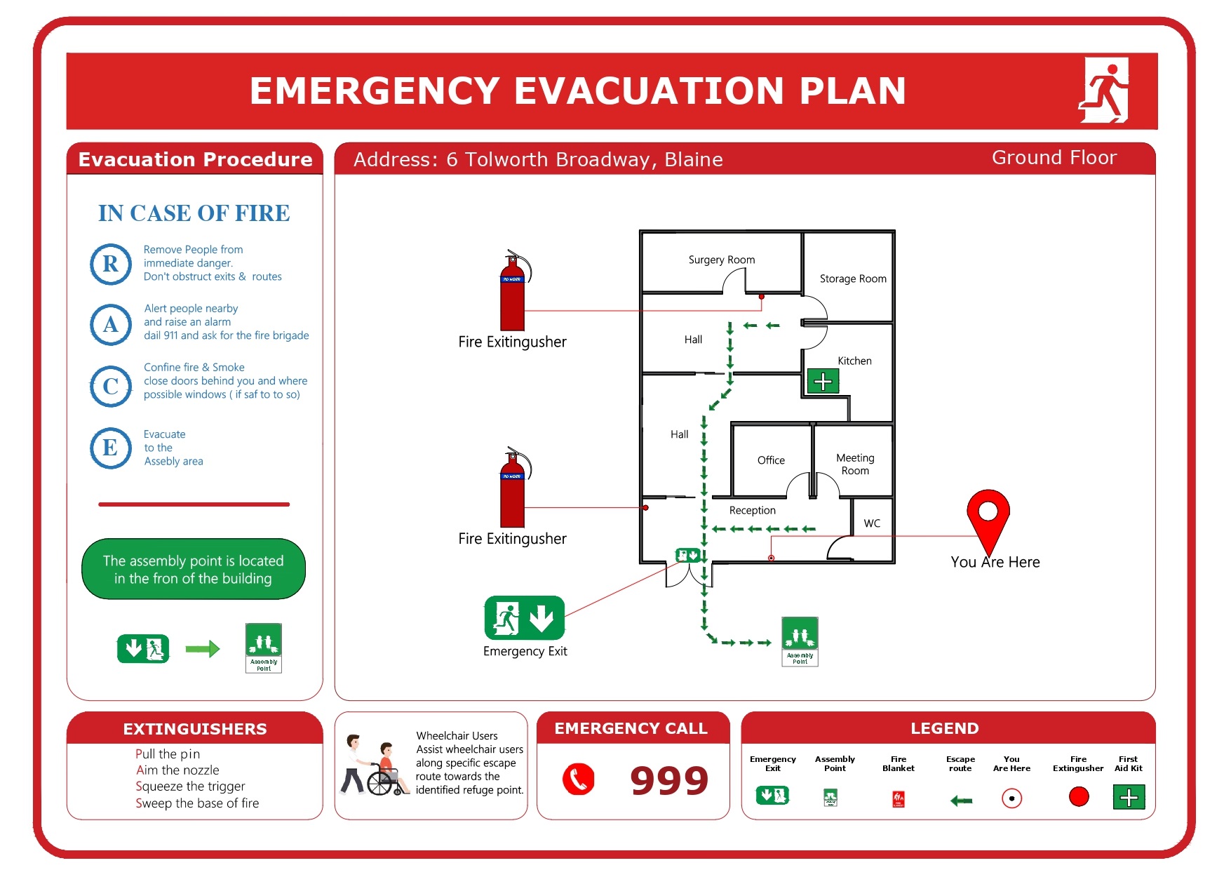 I will design Evacuation plan for all types of buildings