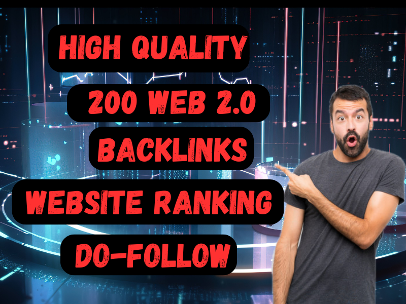 I Will Provide 200 Web 2.0 Backlinks High Quality