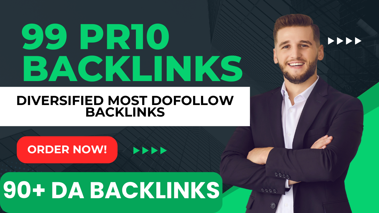 Boost Rankings 99 Unique Domain High Authority Backlinks with PR10 SEO Power