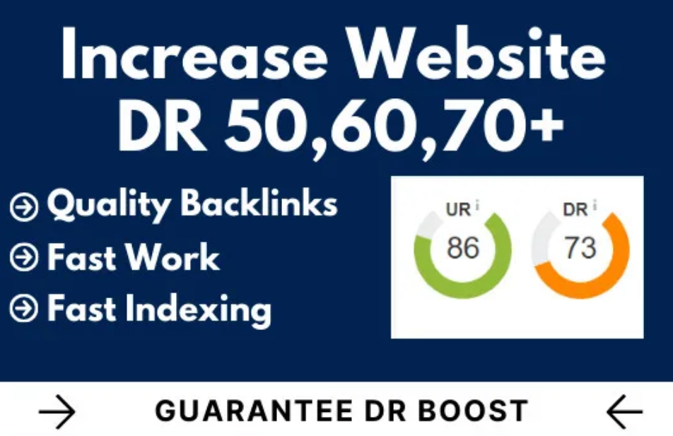 Increase Ahrefs DR 30+ of your website 100% Manualy Work with Guarantee 