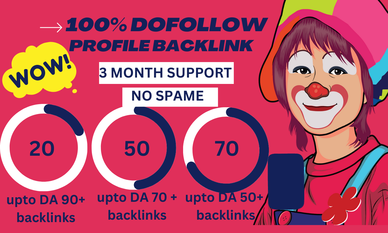 i will create 150 live dofollow profile backlink for your brand seo 