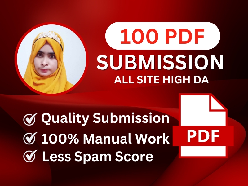 I will do PDF submission to 100 top document sharing websites