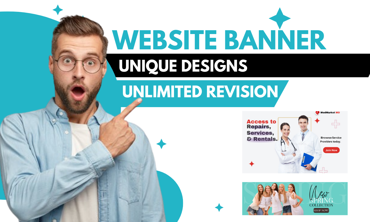 I will create custom web banner for social media cover or website