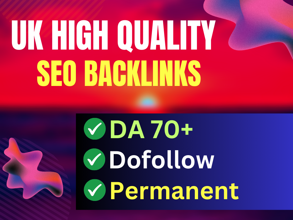 You will get 70 High quality UK SEO contextual backlinks to Increase Your website Ranking