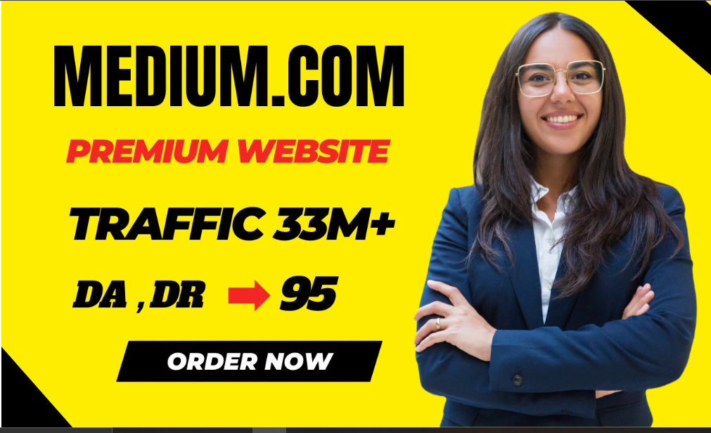 Publish Article on Medium DA and DR 95 traffic 33 Million 