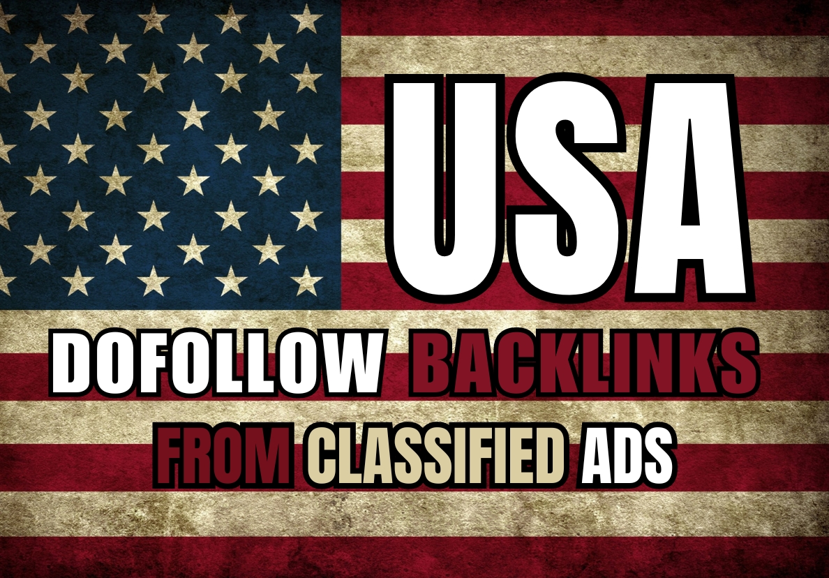 I will provide 100 USA Dofollow Backlinks from Classified ADS site to rank on Google.