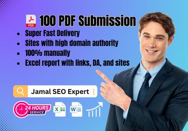 I will provide manual PDF Submissions to 100 high quality websites