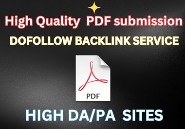 100 high DA, PA, PDF submission top document sharing sites do follow backlinks.