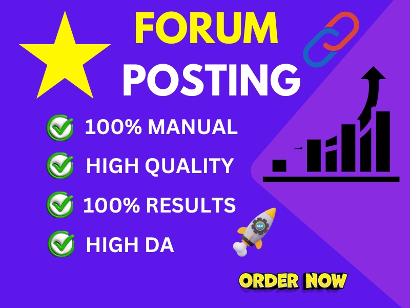 I will manually submit 60 dofollow forum posting backlinks