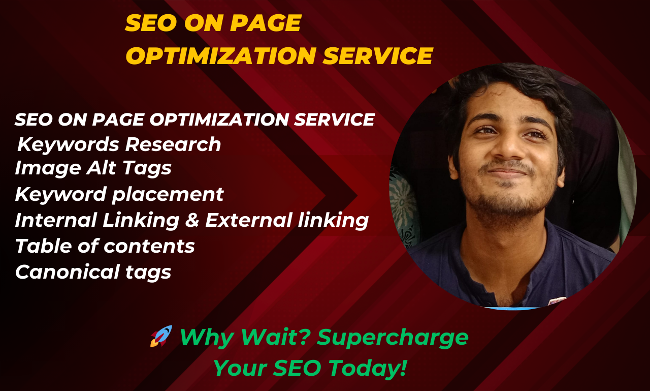 I will do on-page SEO with rank math or yoast SEO