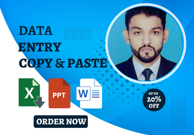 Data entry operator and fast copy paste work with 100% satisfaction