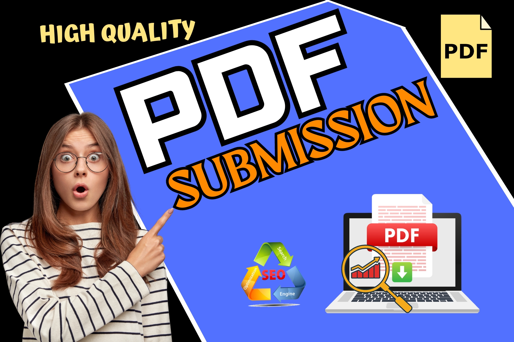 50 PDF submission backlinks in high DA,PA site & Low spam score