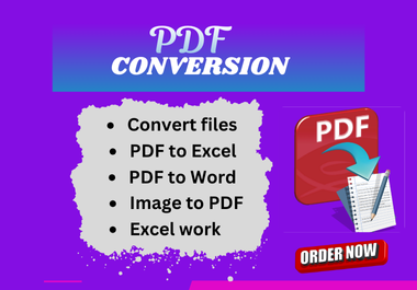 I will do Accurate PDF to Word, Excel, and Image Conversion