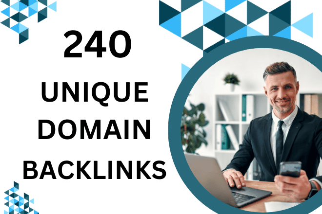 240 Unique Domain Backlinks High Quality SEO Do Follow .