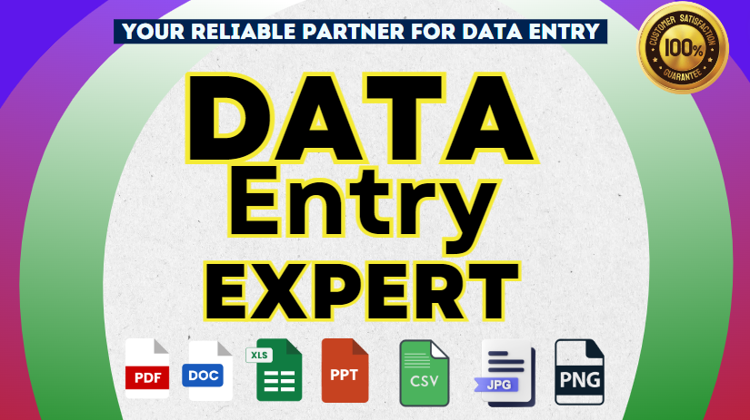 I will be your expert assistant for Data entry, Copy Paste, Typing, Lead generation, MS word, Excel 