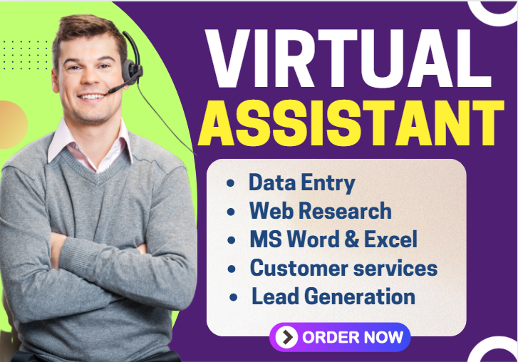 I am your an expert virtual Assistant for Data entry, Lead generation and LinkedIn 