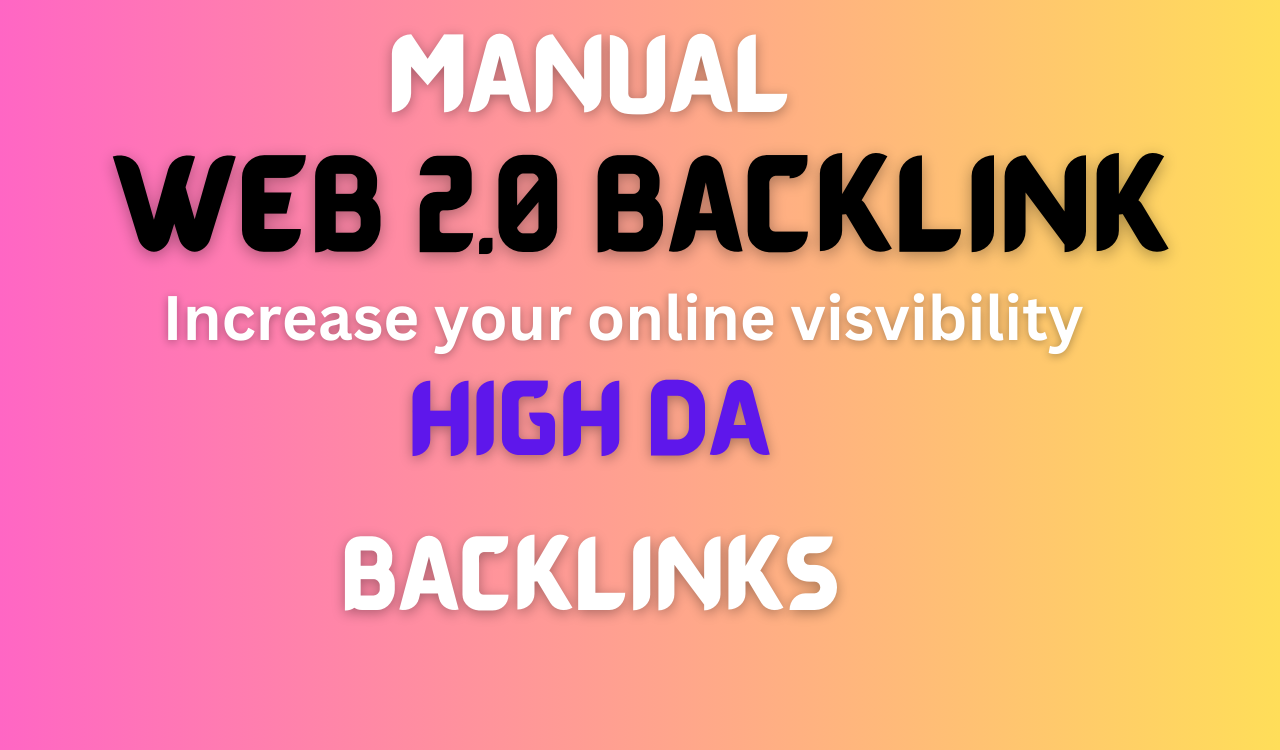 25 professionally create web 2.0 Backlinks with high quality