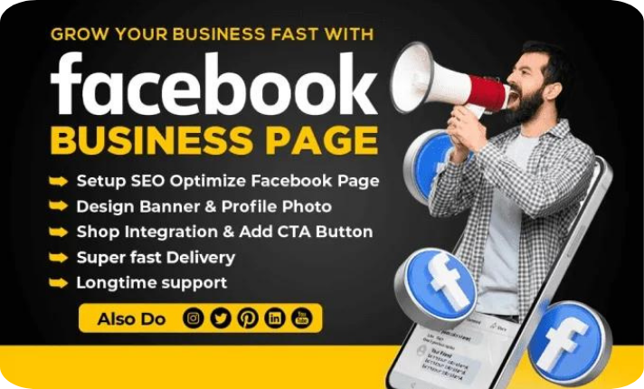 I will create, setup and customize your business page on Facebook 