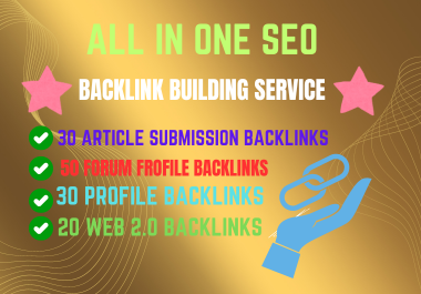 All-in-one backlinks package for Google ranking