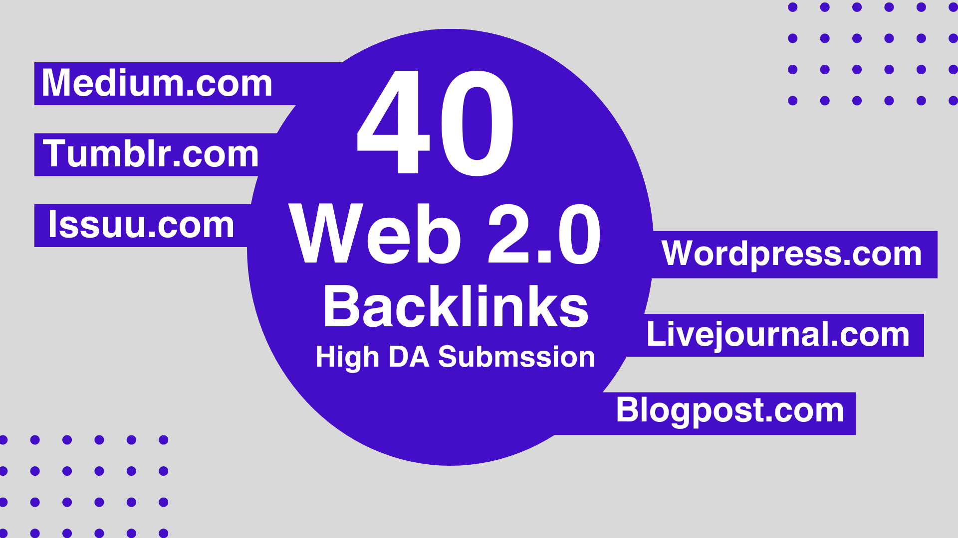 I Will Do Manually 40 Web 2.0 High Quality Backlink Powerfull SEO Backlink On Top Quality High DA PA