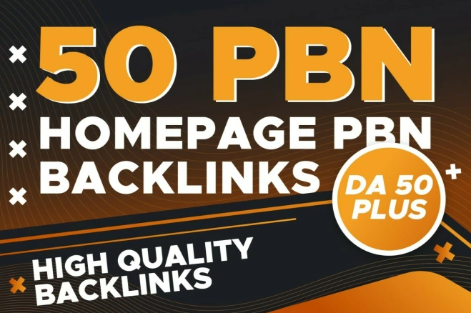 I will build 50 Powerful PBN DA50+ Homepage Backlinks