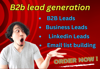 I will do B2B lead generation, web scraping, LinkedIn leads, ads, email list 