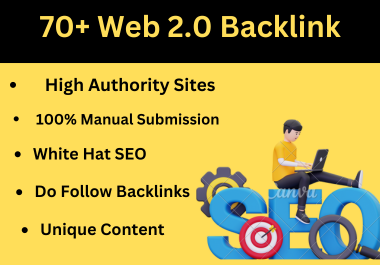 I will provide high da 70+ SEO dofollow backlinks white hat manual link building