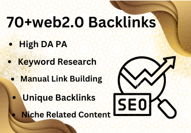 I will create high 70+ permanent seo dofollow backlinks