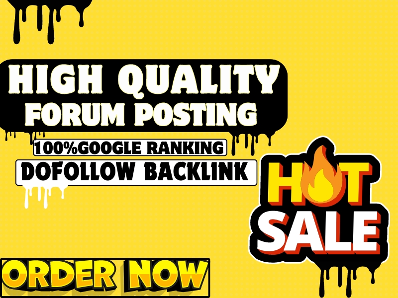  I will manually create 70 high-authority forum backlinks or postings