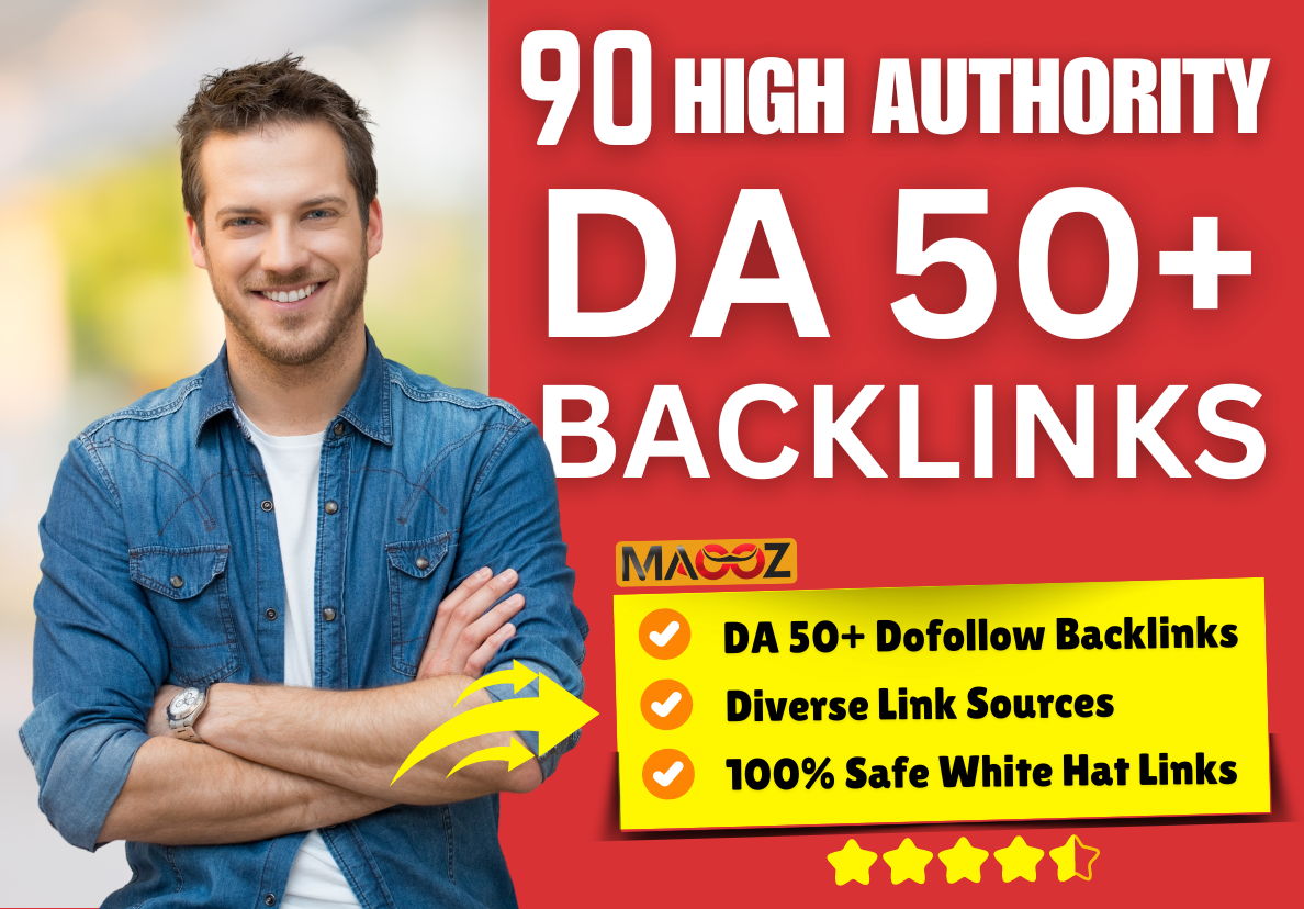 I offer high-quality SEO backlinks, providing dofollow links from high DA authority sites