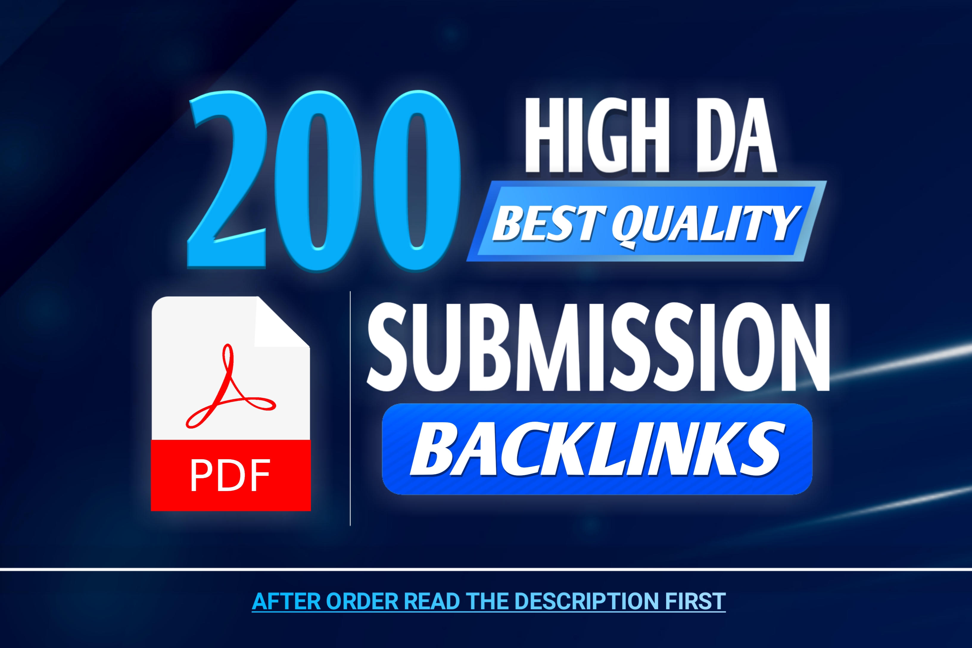 Best quality 200 high authority pdf submission backlinks