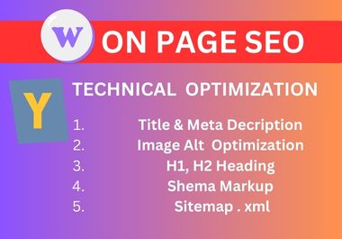 On Page SEO and technical optimization to rank on Google 