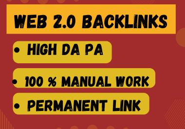 I will make 20 Web 2.0 High DA Seo Dofollow Manual Backlinks