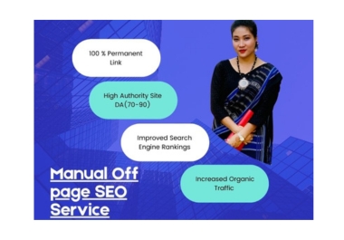 I will do 50 manual off page SEO white hat, with High DA dofollow backlinks