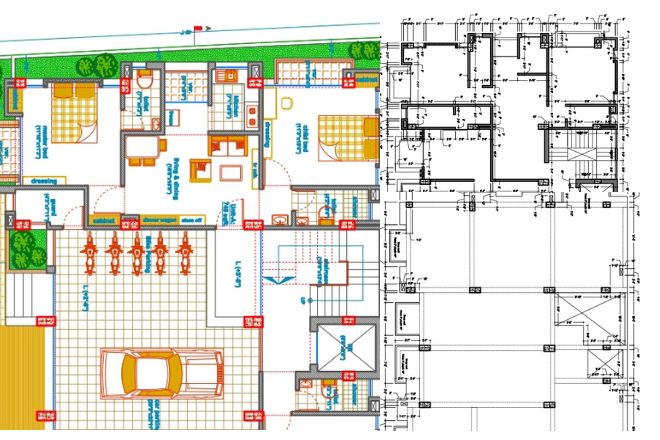 I will draw architectural plans in AutoCAD 2d