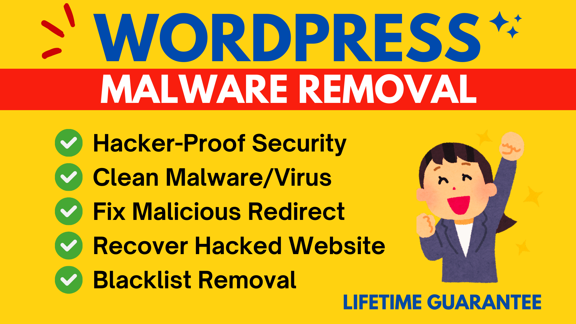 I will wordpress malware removal, remove malware, virus removal