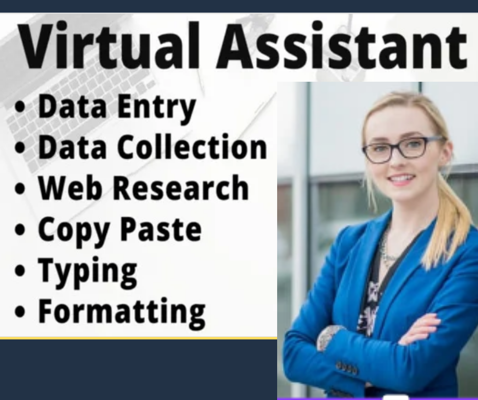 I will be your virtual assistant for accurate data entry work, copy paste, web research