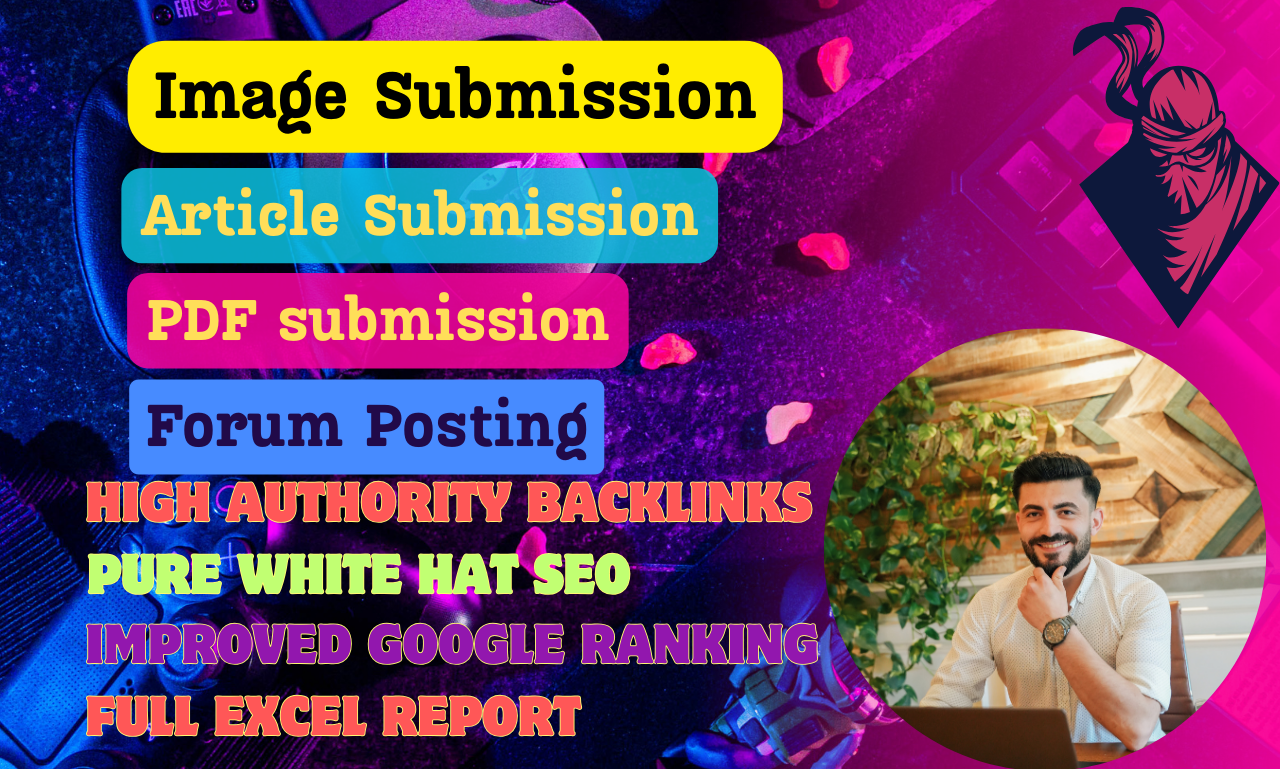 High Authority 150 Backlinks Image submission, Article submission, PDF, forum posting 