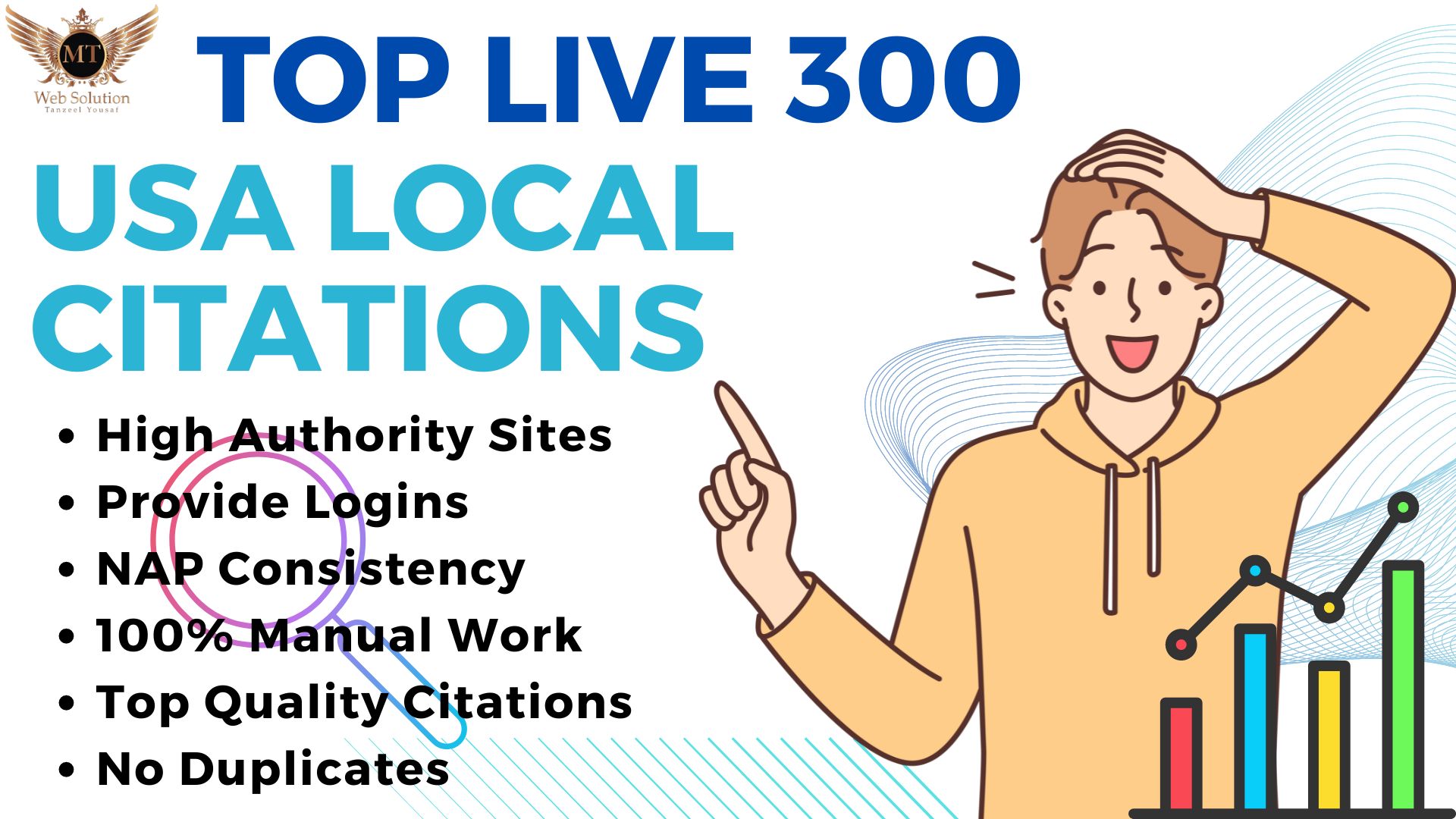 I will Provide Top Live 300 USA Local Citations