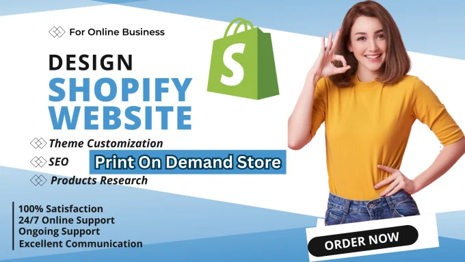 I will design or redesign shopify store, dropshipping, shopify website development