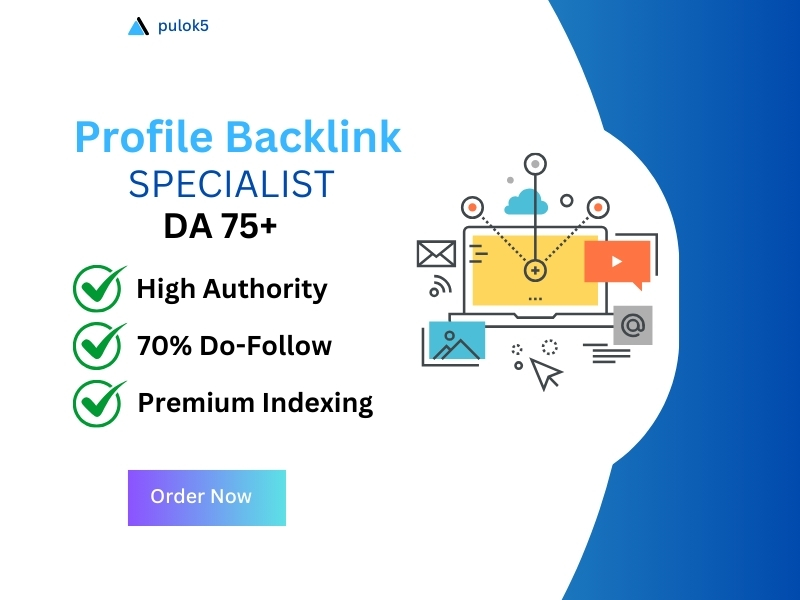 I will create 100 high da profile backlinks manually.