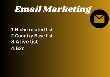 I will build niche targeted email list for b2c marketing