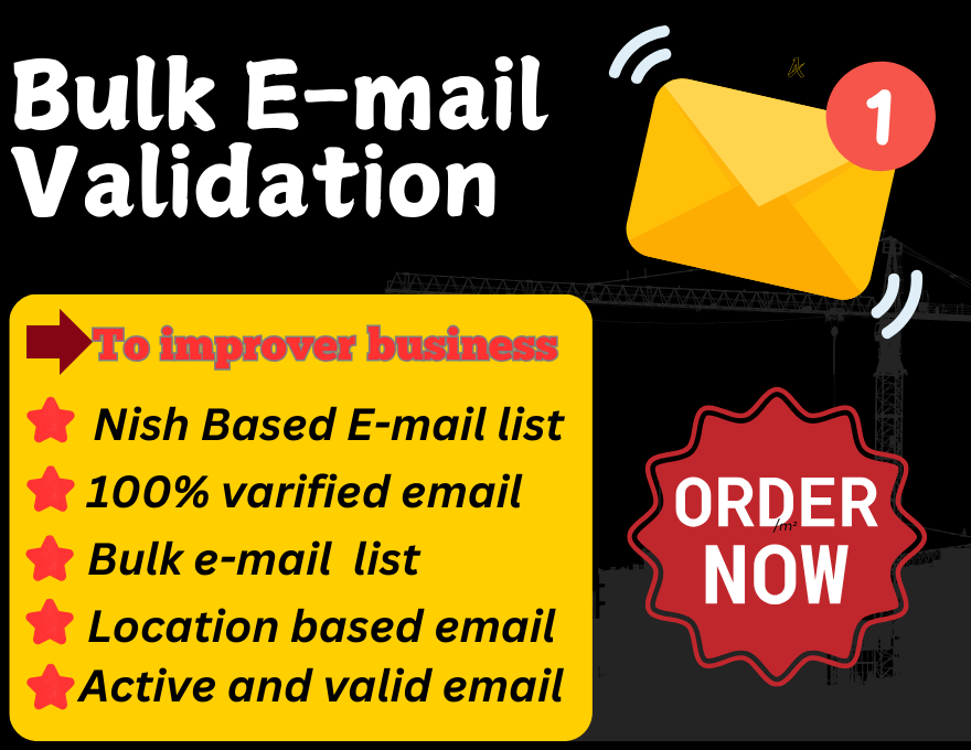 I will do bulk 2k email verification, validation and list cleaning services