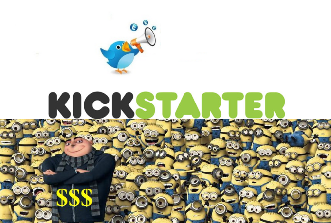 promote Kickstarter crowdfunding campaign to 100K Twitter FoIIowers for